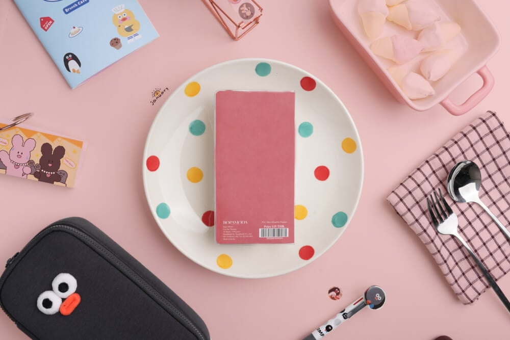สมุดโน๊ต Ropamoda mini PVC Monthy planner สีแดง